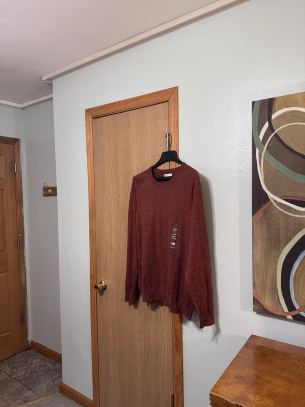 Sonoma NWT XXL Heathered Orange Long Sleeve Crewneck Pullover Sweater